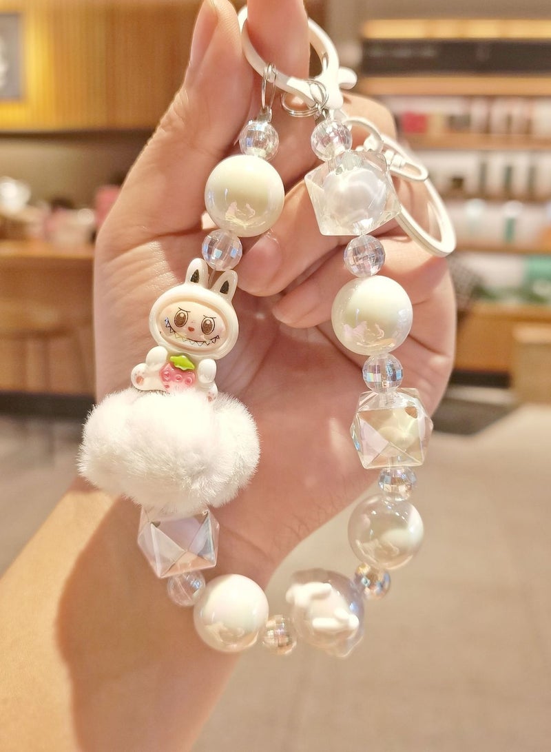 Labubu figurine phone chain bead, keychain, phone case hanging chain, backpack pendant - Image 5