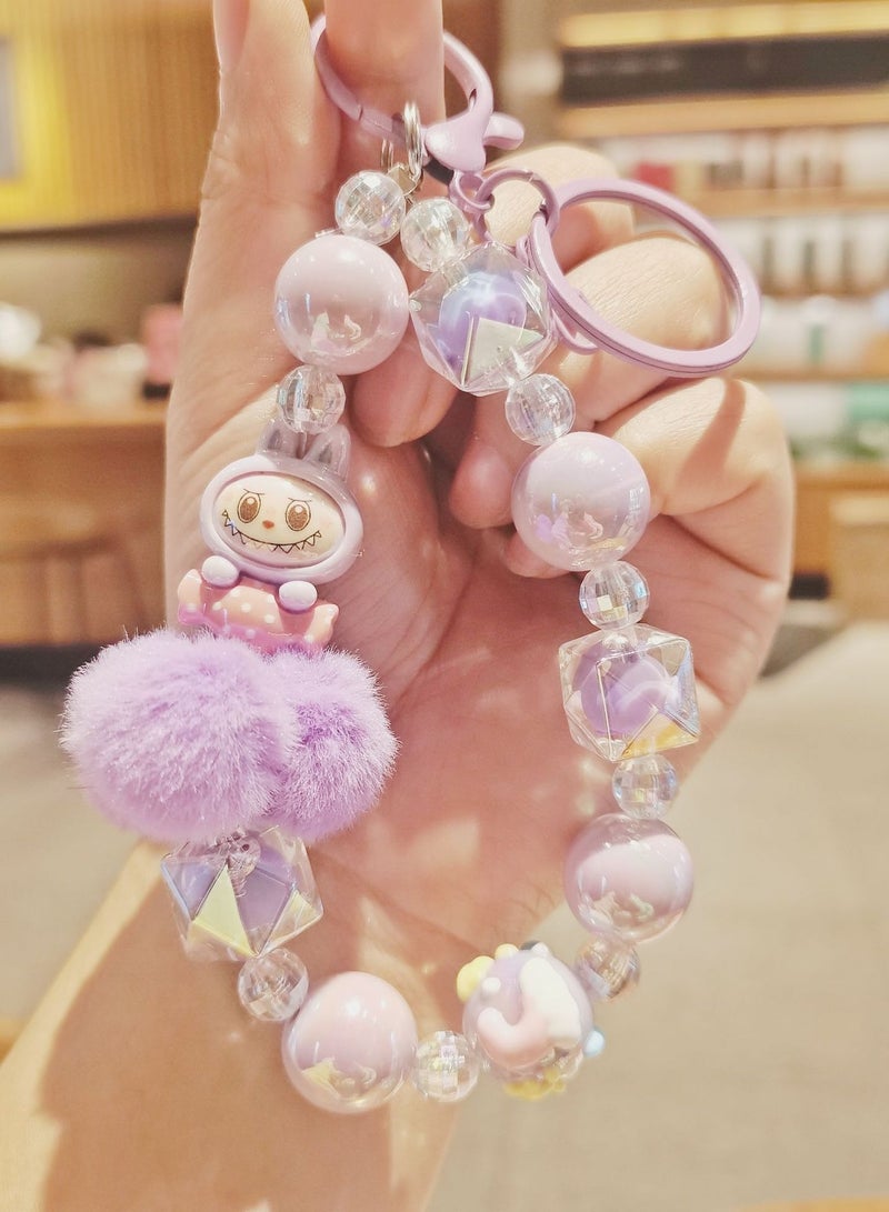 Labubu figurine phone chain bead, keychain, phone case hanging chain, backpack pendant - Image 4