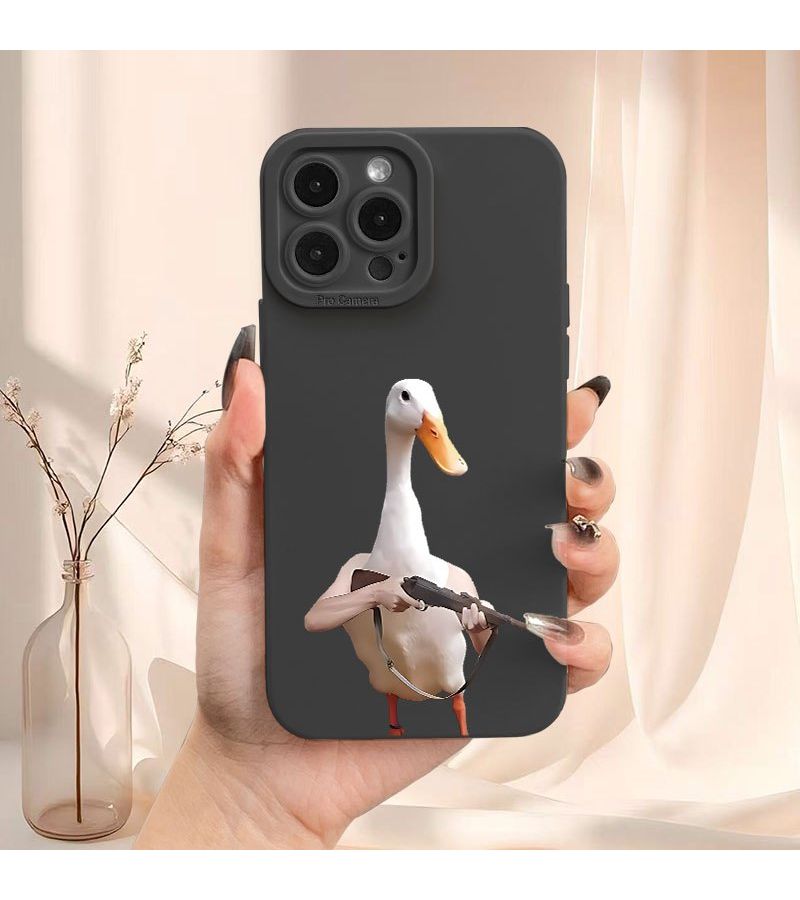 حقيبة هاتف ملونة مختلطة 2 لهاتف iPhone 12 Pro Max بتصميم دجاج وبطة مقاتلين للصيف للأزواج - Image 4