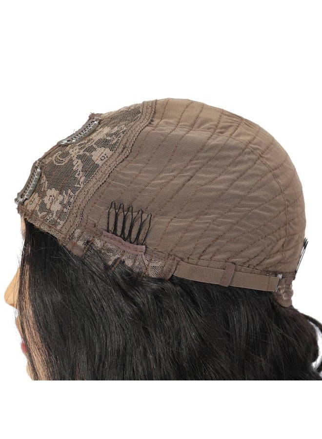 Amella Hair 150% Density U Part Wig Human Hair Brazilian Remy Long Body Wave Human Hair Wigs for Black Women Glueless Natural Black None Lace Front Wig with Middle Part(24inch,Body Wave) - Image 5