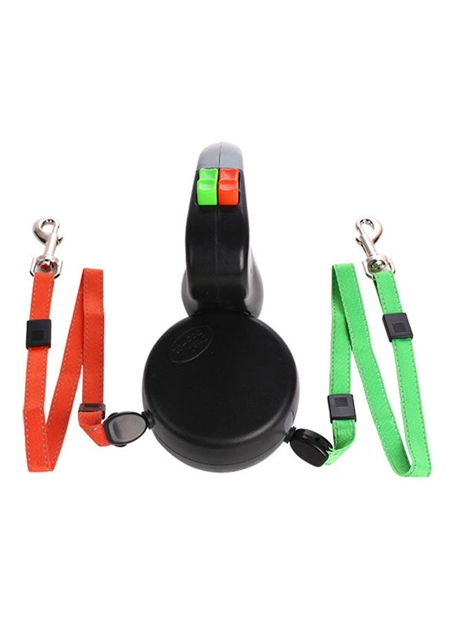 خطاف حيوانات أليفة قابل للسحب منعكس مع فرامل وقفل مزدوج رمادي/أسود 22 × 10 سم - Image 5