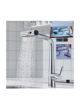 Nickel waterfall kitchen mixer