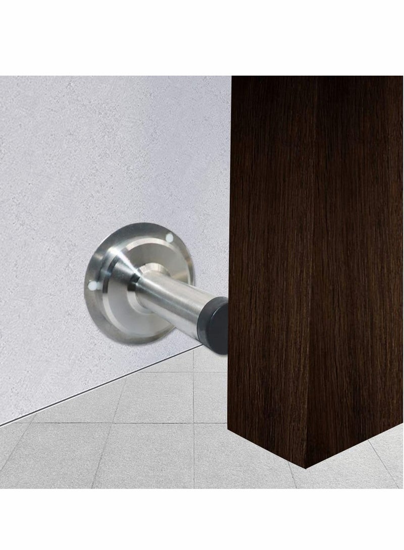 KASTWAVE Metal Stainless Steel Wall Mounted Sound Dampening Self Adhesive Door Stopper -Pack of 4 (3M) - Image 5