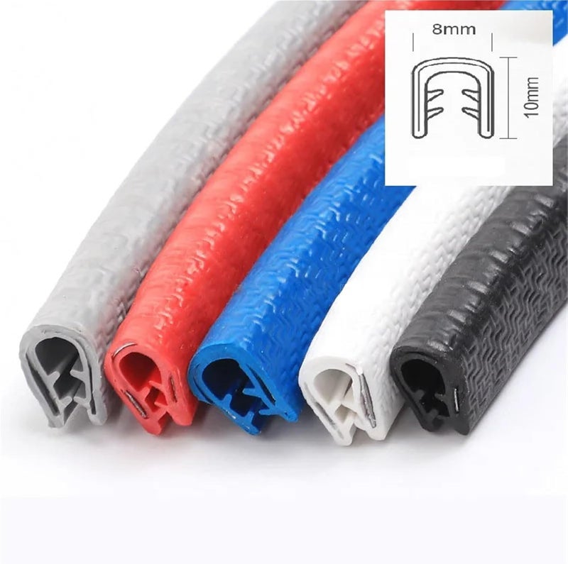 Car Door Edge Guards 20M Car Door Protector Edge Scratch Strip Guard Trim Automobile Door Anti Collision Protection with Steel(Blue 20M) - Image 2