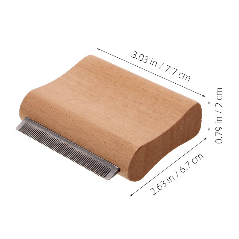 Horse Grooming Deshedding Brush with Stainless Steel Teeth 7.5cm Comb for Livestock - Image 3
