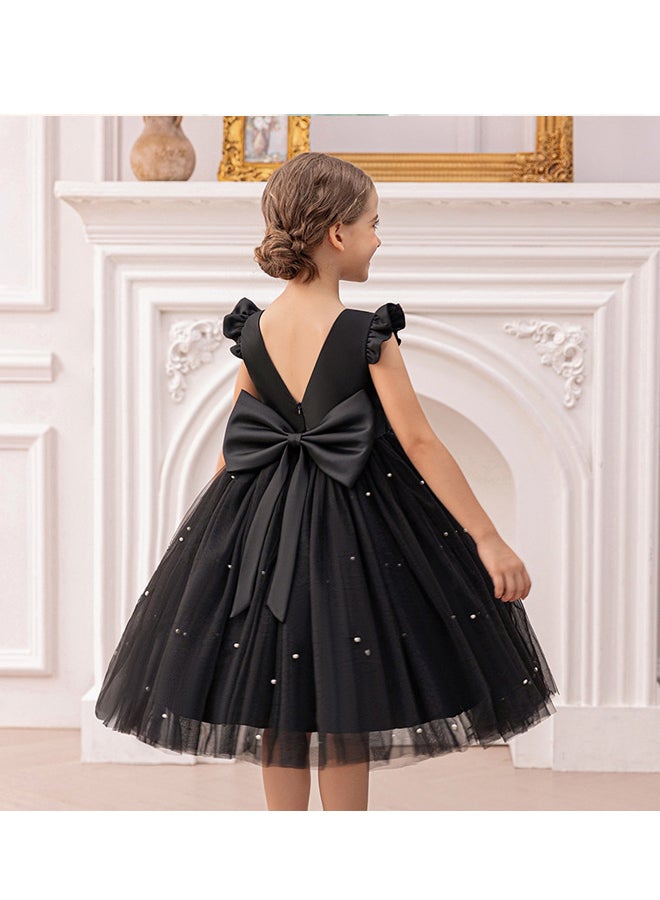 Girls Princess Puffy Dress Wedding Flower Girl Dress Children's Piano Performance costume Dress Host Costume Dress  - Image 1