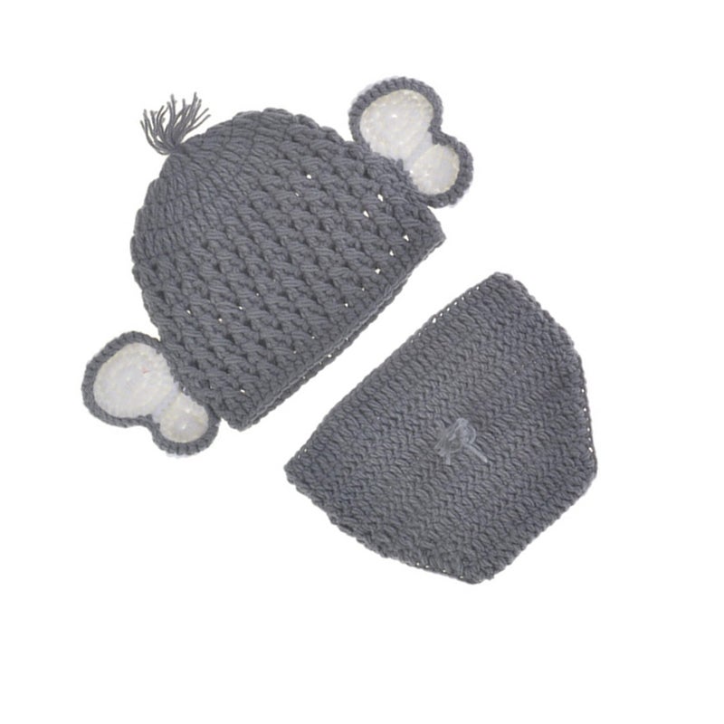 1 Set Baby Photography Costumes Kit Cartoon Elephant Shaped Photography Clothes Set Baby Photo Clothing Photo Props for Home Use Style 2 - Image 5