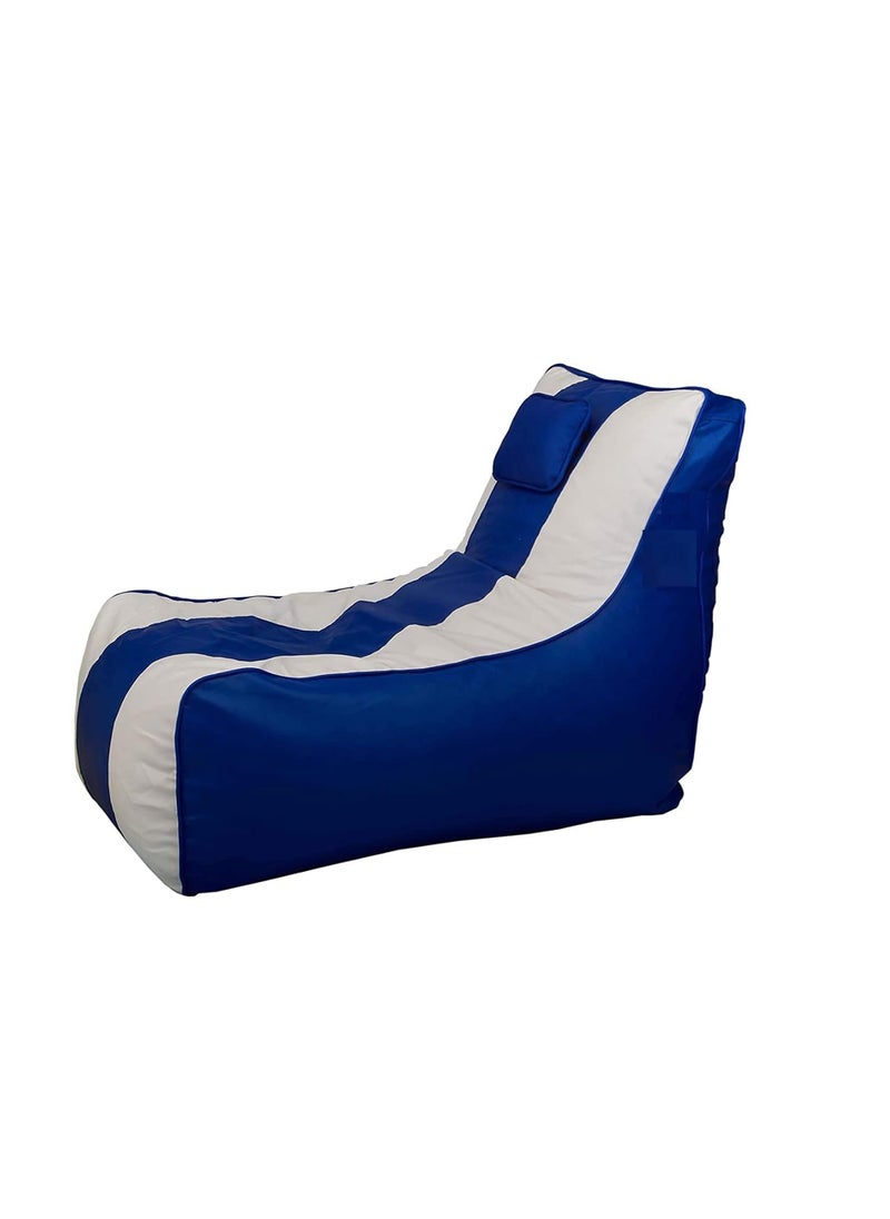 SHIRA 24 SHIRA 24 Lounger XXXL Bean Bag Cover Without Fillers RoyalBlue_White XXXL  - Image 3
