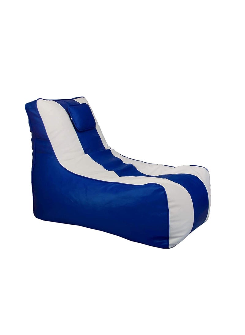 SHIRA 24 SHIRA 24 Lounger XXXL Bean Bag Cover Without Fillers RoyalBlue_White XXXL  - Image 4