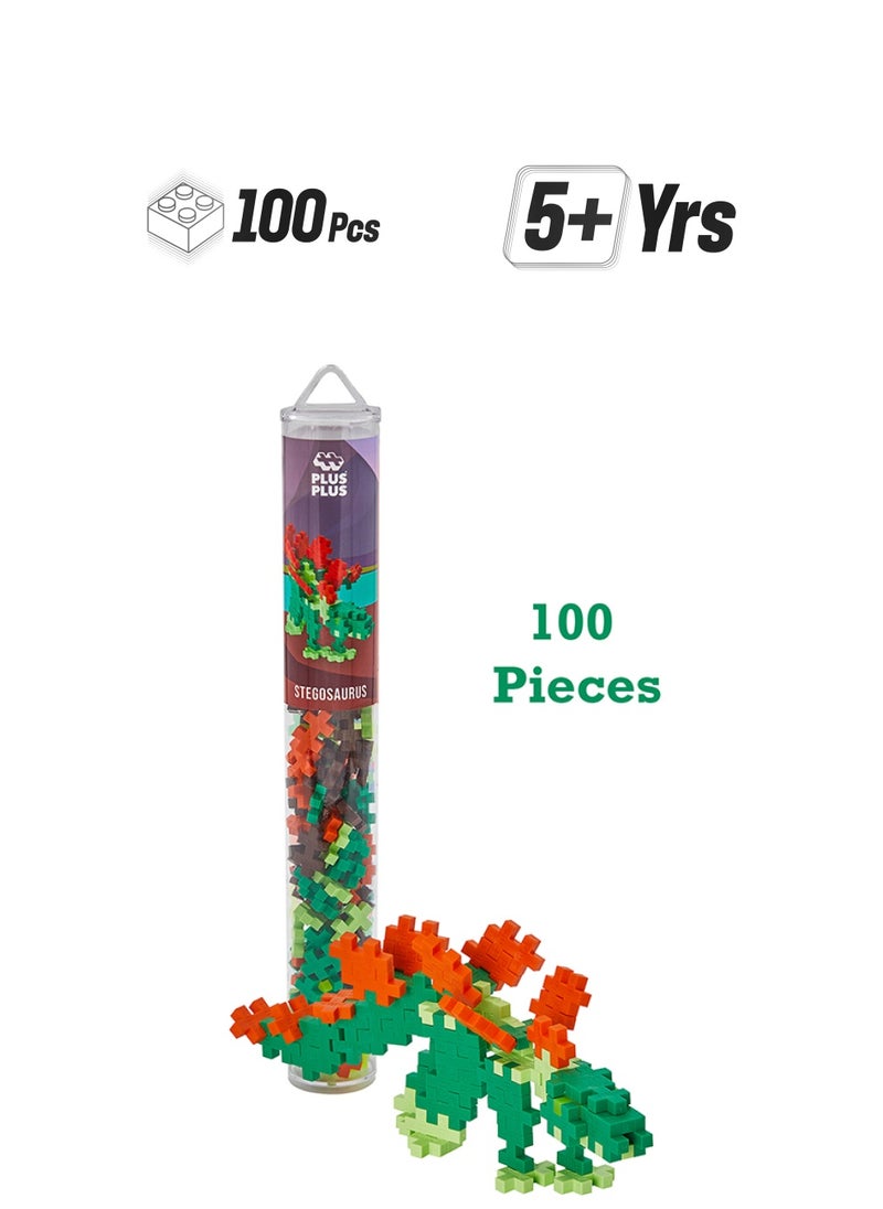 Plus-Plus Stegosaurus Dinosaur Tube Building Set  - Image 1