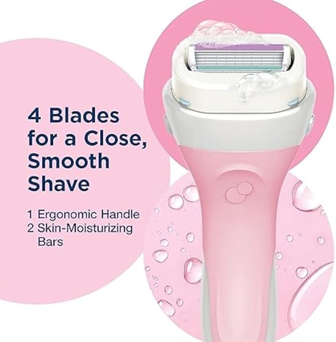 WILKINSON SWORD Intuition Ultra Moisture Blades For Women No Shave Gel Needed Pack of 3 Razor Blade Refills - Image 4