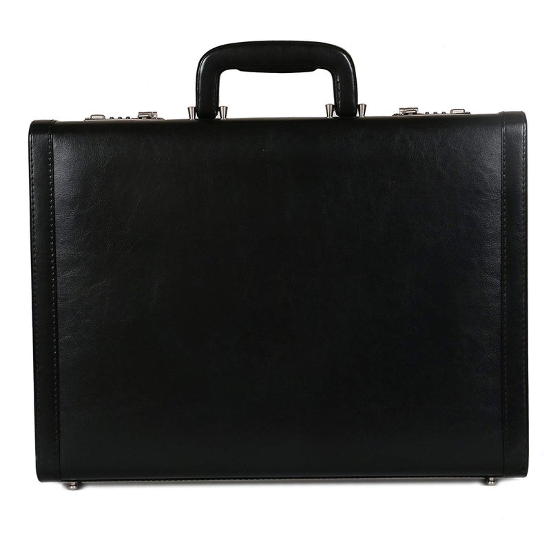 C COMFORT Store Faux Leather Briefcase for Men and Women | Office Laptop Briefcase (Black) - Image 2