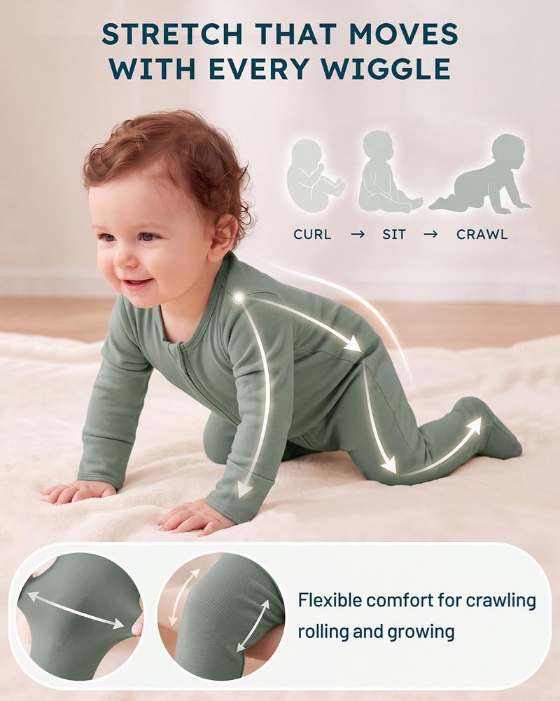 Yoofoss Viscose Bamboo Baby Pajamas Newborn Sleepers For Boy Girl Clothes - Image 4