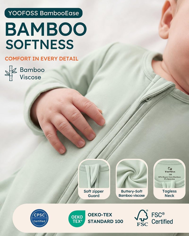 Yoofoss Viscose Bamboo Baby Pajamas Newborn Sleepers For Boy Girl Clothes - Image 2