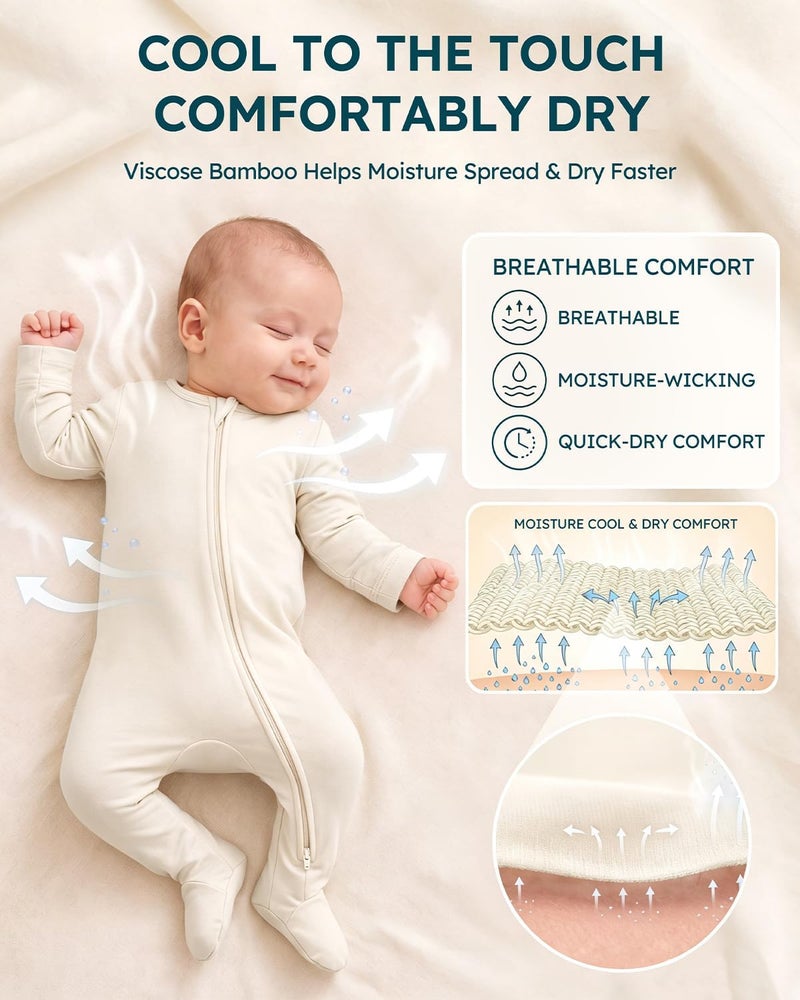 Yoofoss Viscose Bamboo Baby Pajamas Newborn Sleepers For Boy Girl Clothes - Image 3