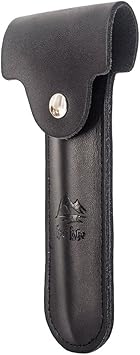 River Lake Genuine Leather Case Razor Protective Travel Case RIVERLAKE for Safety Razors Double Edge Safety Case Cover Shaving Pouch HolderTravel Case Black - Image 2