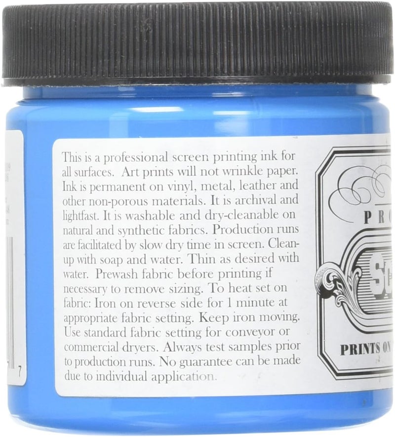 Jacquard Jacquard Professional Screen Print Ink WaterSoluable 4oz Jar Sky Blue 109  - Image 2