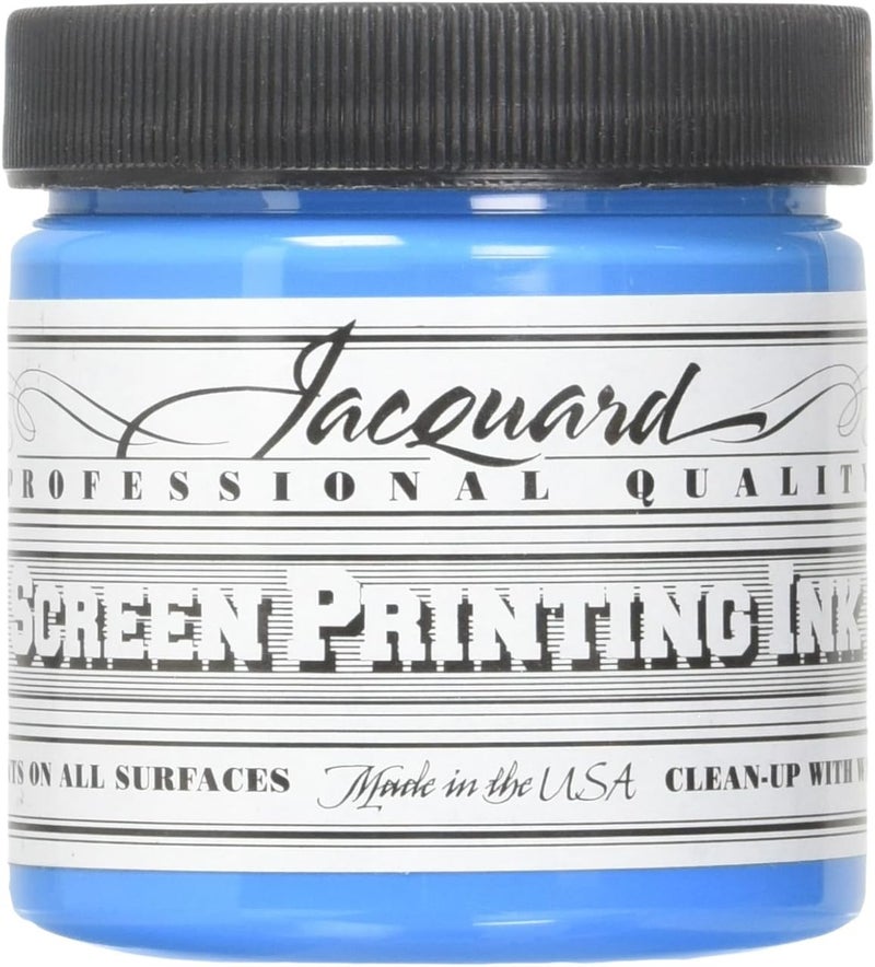 Jacquard Jacquard Professional Screen Print Ink WaterSoluable 4oz Jar Sky Blue 109  - Image 1