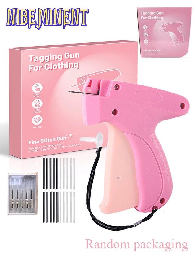 NIBEMINENT Fine Stitch Gun Stitchy Quick Clothing Fixer for Clothes,Micro Tagging Gun for Clothing with 5 Fine Needles & 1000 Pcs Fasteners,Mini Speedy Sticky Sewing Gun Hemming Tool (white)