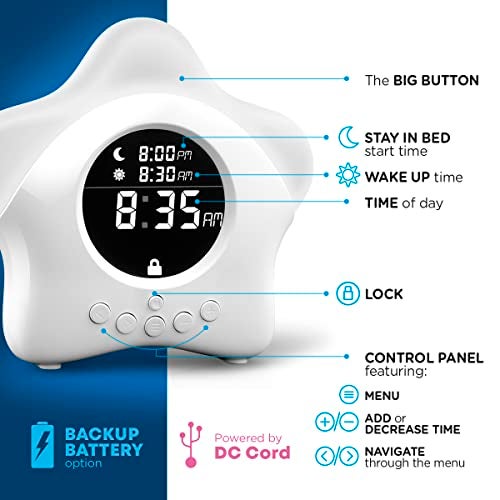 Learn & Climb Stay-in-Bed Clock for Kids - Toddler Sleep Trainer, Night Light & Alarm - Image 4