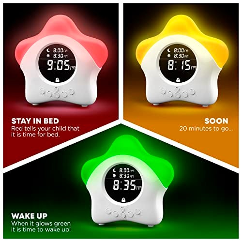 Learn & Climb Stay-in-Bed Clock for Kids - Toddler Sleep Trainer, Night Light & Alarm - Image 2