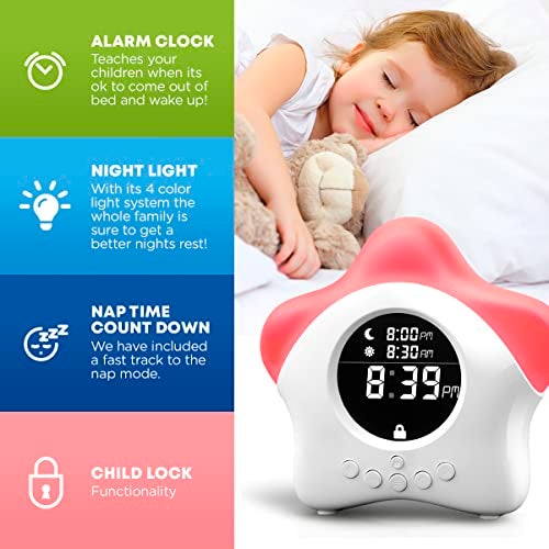 Learn & Climb Stay-in-Bed Clock for Kids - Toddler Sleep Trainer, Night Light & Alarm - Image 3