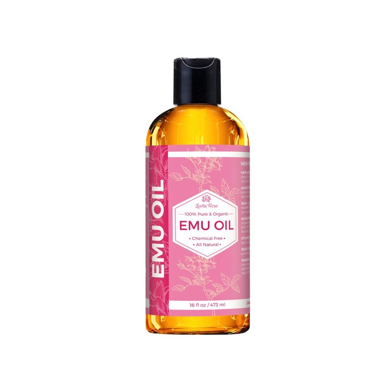 Leven Rose Emu Oil 100 Pure Natural Scar Minimizer Anti Aging Skin Moisturizer 16 oz