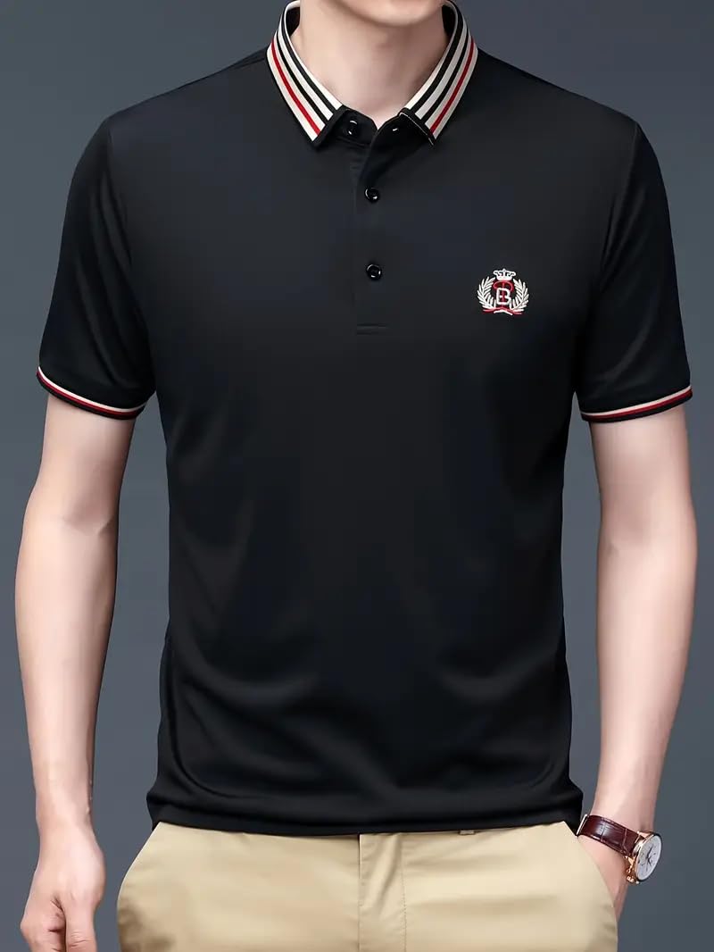 JVX Men T-Shirt || Tshirt for Men || Polo T Shirt || Tshirt (MRT-211) (in, Alpha, 2XL, Black) - Image 2
