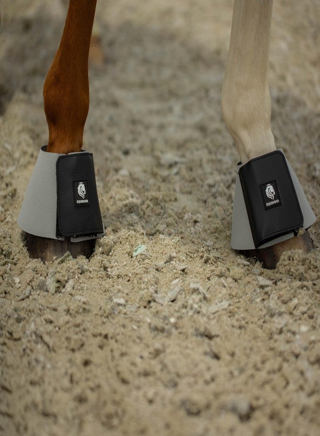 Equinavia Toki Bell Boots for Horses | Neoprene Overreach Boots - Steel Grey - L - Image 4