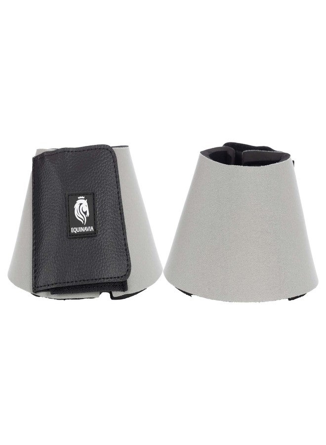 Equinavia Toki Bell Boots for Horses | Neoprene Overreach Boots - Steel Grey - L - Image 1
