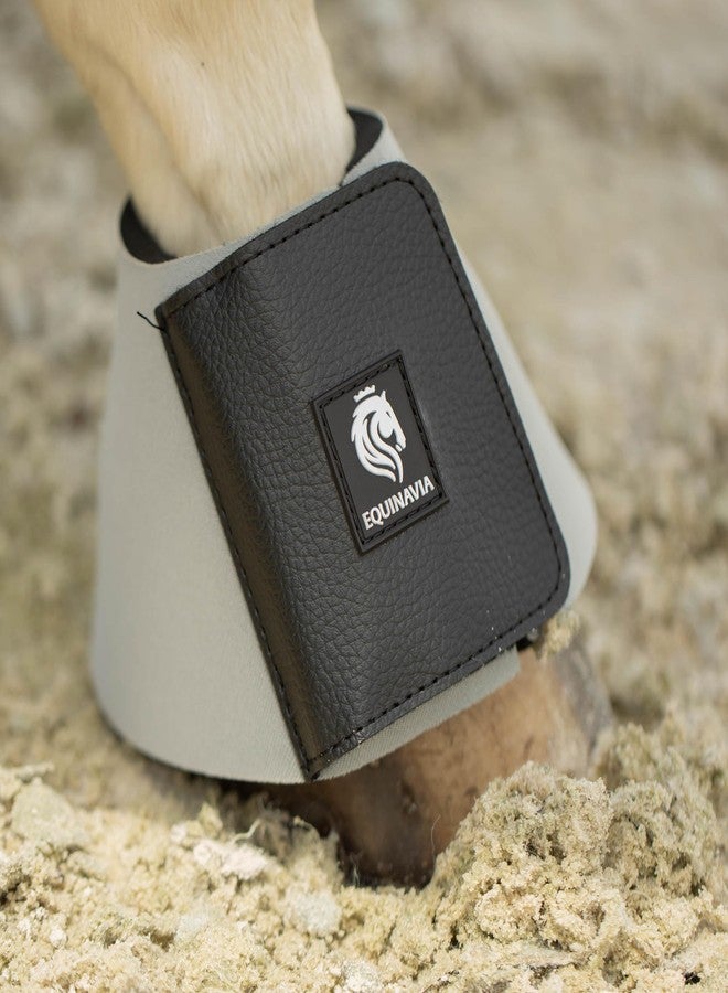 Equinavia Toki Bell Boots for Horses | Neoprene Overreach Boots - Steel Grey - L - Image 5