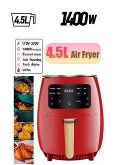 Mi VAZA 4.5L 1400W Kitchen Air Fryer Digital Display with Touch Control  Red  - Image 1