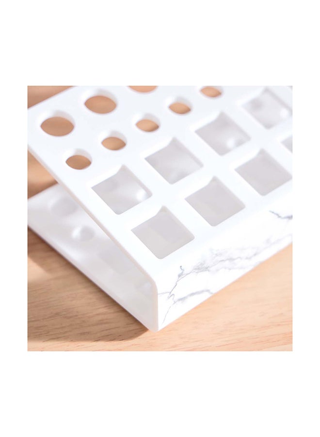 Home Box حامل أدوات المكياج الرخامي 22.6 × 6.5 × 12.4 سم - Image 3