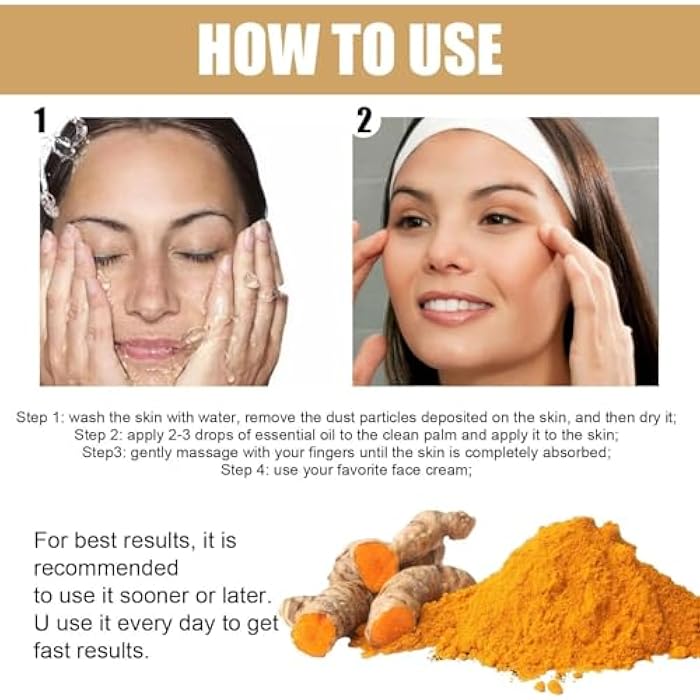 CROOT 2 Pack Turmeric Oil, Natural Turmeric Oil Serum for Face,Skin Care Moisturizing Serum(30ml) - Image 4