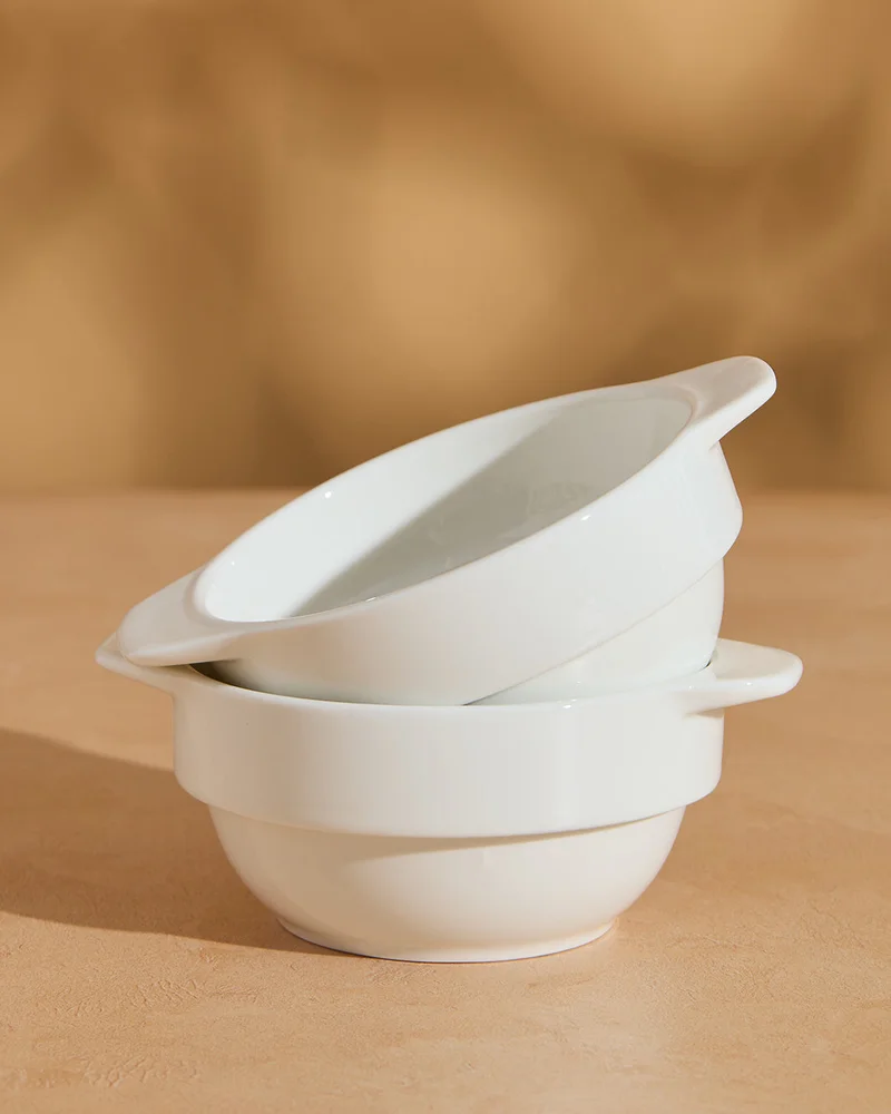 REDTAG White Plain Bowl Set (2 Piece)