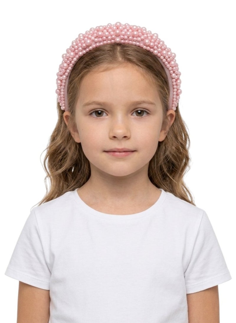 Bidani Faux Pearl Headband - Pink - Image 1