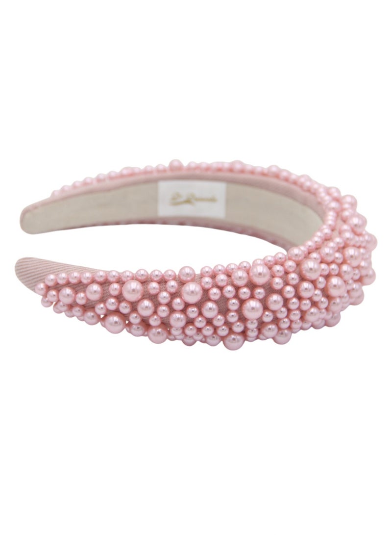 Bidani Faux Pearl Headband - Pink - Image 3