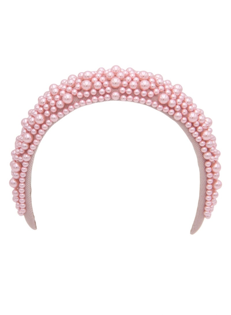 Bidani Faux Pearl Headband - Pink - Image 2