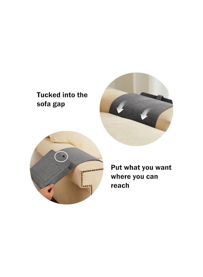 The Bros Bedside Caddy, Bedside Storage Organizer for Dorm Rooms, Bunk Beds, and More (Grey) - Image 3