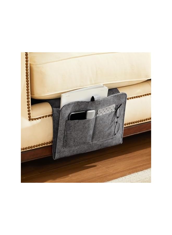 The Bros Bedside Caddy, Bedside Storage Organizer for Dorm Rooms, Bunk Beds, and More (Grey) - Image 4