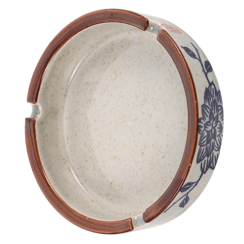 Vintage Ceramic Ashtray Windproof Ash Holder for Indoor Office Balcony Tabletop Decor - Image 2