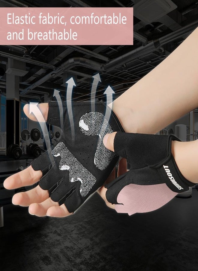 برو بيروس قفازات رياضية نسائية من بروبيروس®، قفازات رياضية بدون أصابع قابلة للتهوية مع راحة يد من السيليكون مانعة للانزلاق، قفازات رياضية قابلة للتعديل عند المعصم لرفع الأثقال والتدريب وركوب الدراجات، مقاس متوسط - Image 5