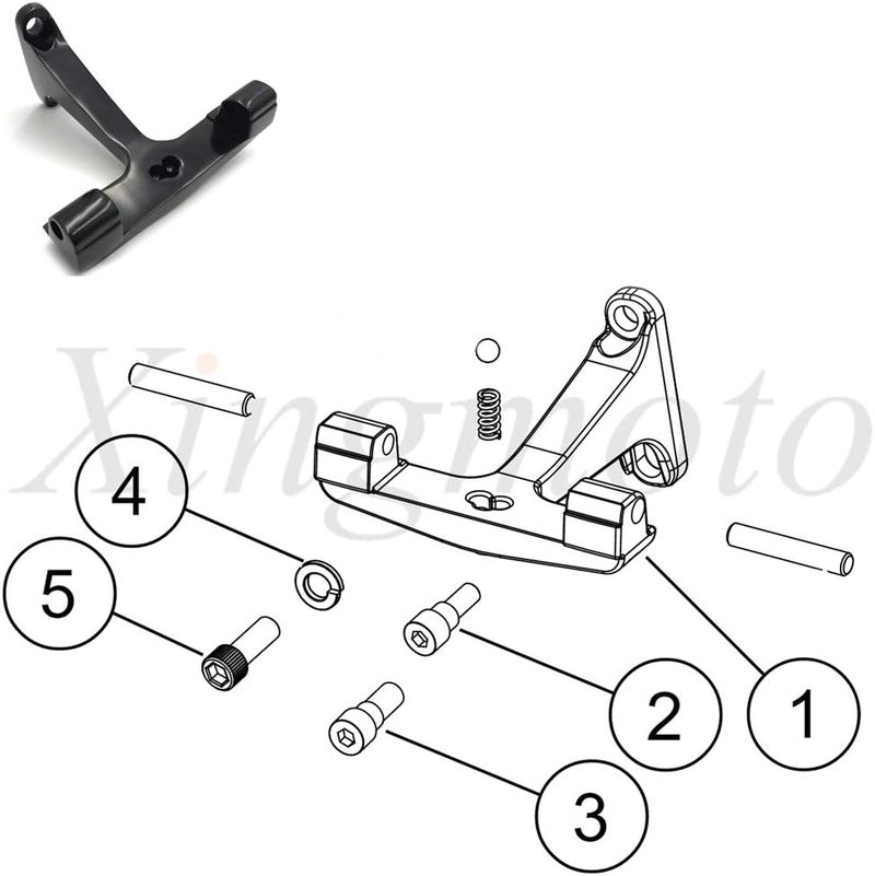 HASkulle NBX- Replacement of Black Passenger Footboard Floorboard Mounting Bracket for Compatible with 1993-2019 Touring Trike - Image 2