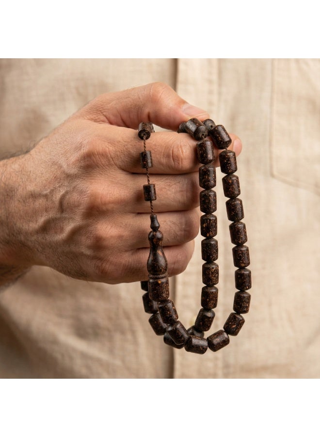 Al Noor Foundation Natural Cinnamon Prayer Beads with a Beautiful Strong Fragrance – 33 Barrel-Shaped Beads, 10mm - Image 4