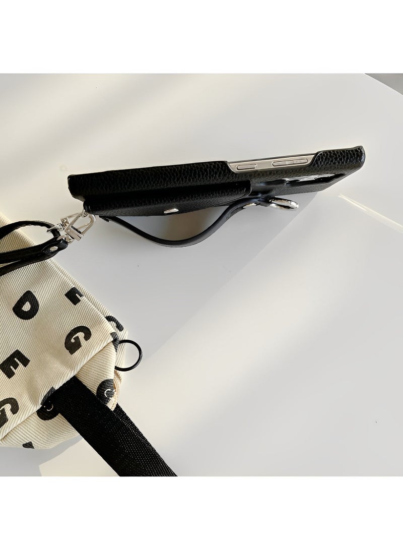 ريوكل جراب هاتف Samsung Galaxy S23 22 Ultra مع حامل بطاقات وحزام كتف وحزام معصم من نسيج الليتشي لهاتف Galaxy S23 22 Ultra - Image 3