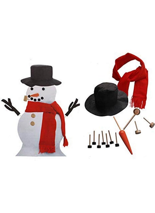 Orgrimmar Snowman Decorating Kit Snowman Making Kits Tools Winter Outdoor Toys Decoration (Medium)  - Image 5