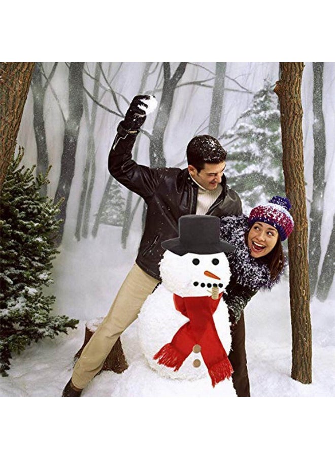 Orgrimmar Snowman Decorating Kit Snowman Making Kits Tools Winter Outdoor Toys Decoration (Medium)  - Image 3