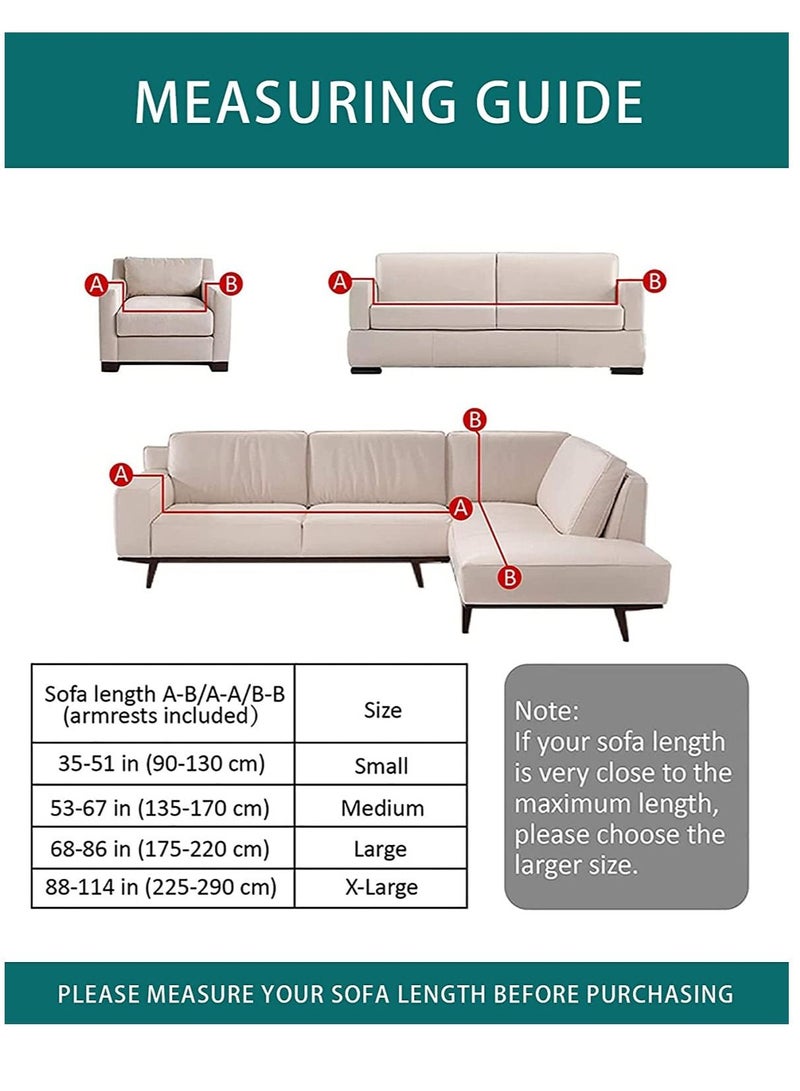 HAPPY MOOD Sofa Slipcover Armchair Couch Cover With Elastic Straps Furniture Protector Washable Anti Skid Stretch Home Deco (1SEATER) - Image 5