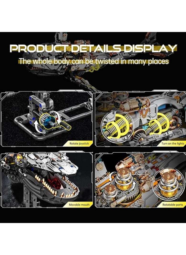 M MIAOYAN Mechanical Whale Building Set with Lights, Marine Animal Building Blocks Toys, Movable Marine Animals, with Display Stand, Home Decoration Gift, Suitable for People of All Ages, and the Best Gift for Family and Friends (1388 pcs)  - Image 3