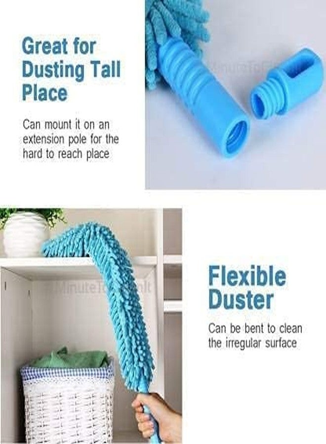 Rylan 2024 Upgraded Long Handle Microfiber Feather Ceiling Duster for Dust Cleaning with extendable Pole 25-60 Inch with Anti Scratch Bendable Head Brush for Cleaning High Cobweb Stick high Ceiling Fan - Image 2